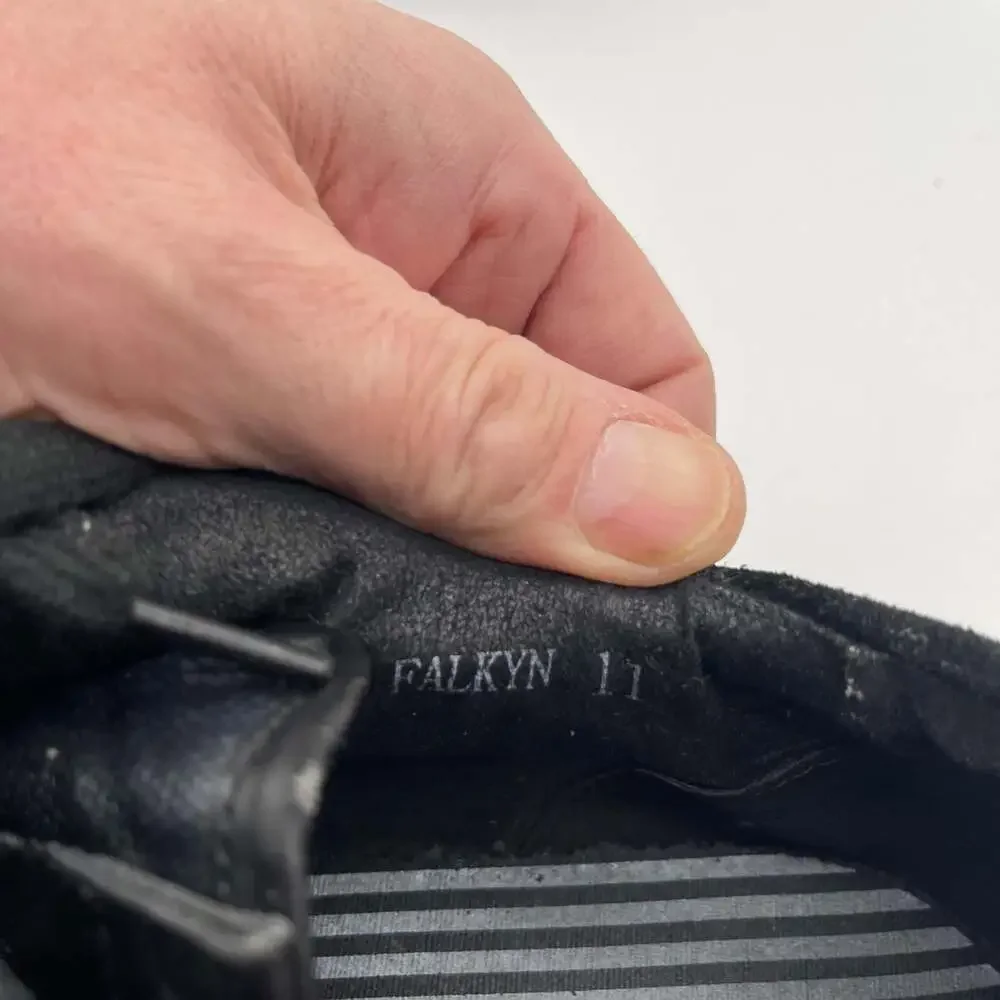 Steve Madden Falkyn Black Leather Low Top Sneakers Men's Size‎ 11